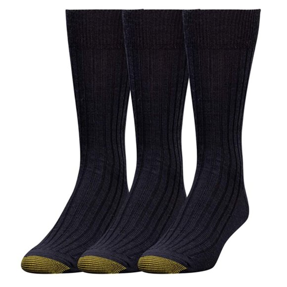 NWT Gold Toe Men's  Watson Wool Dress Sock, 3 Pair - Picture 2 of 2